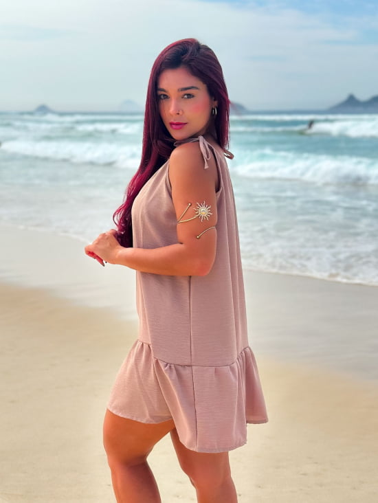 Saída de Praia Regata/Vestido com Alça de Amarrar Gigi