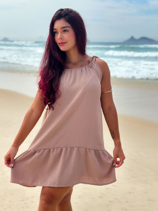 Saída de Praia Regata/Vestido com Alça de Amarrar Gigi