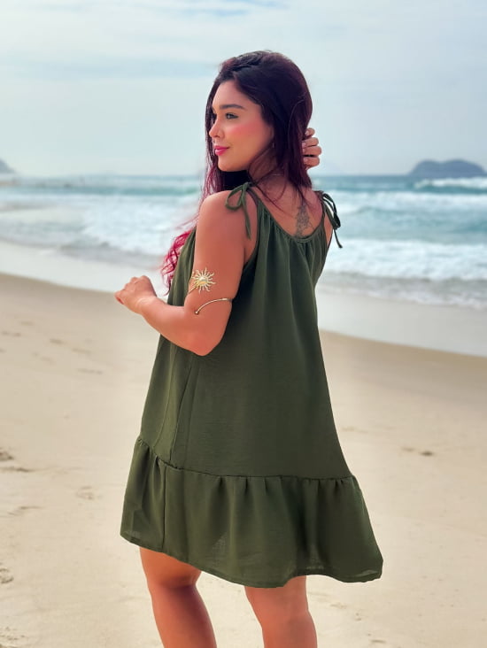 Saída de Praia Regata/Vestido com Alça de Amarrar Gigi
