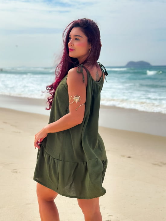 Saída de Praia Regata/Vestido com Alça de Amarrar Gigi