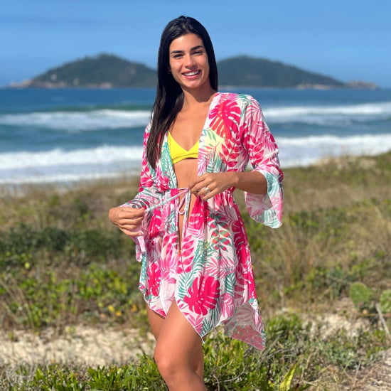 Saída de Praia Tule Estampado