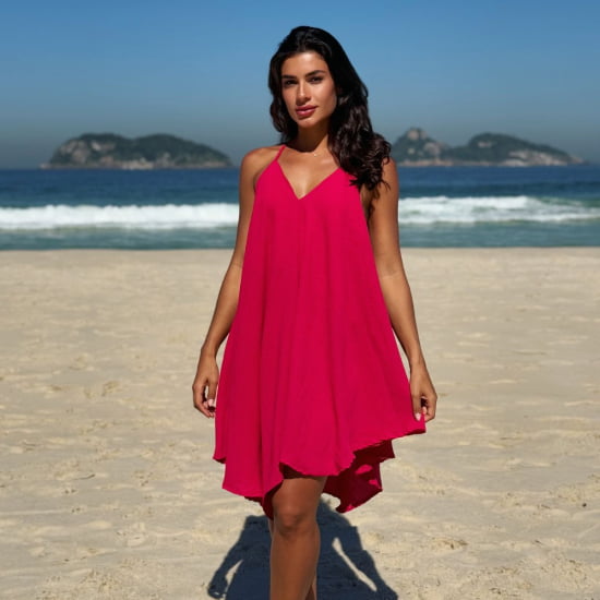 Vestido Praiano Liso 