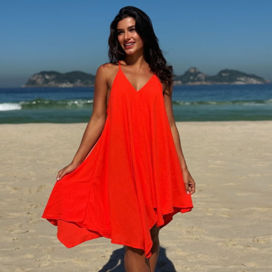 Vestido Praiano Liso 