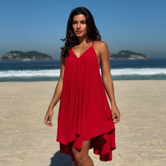 Vestido Praiano Liso 