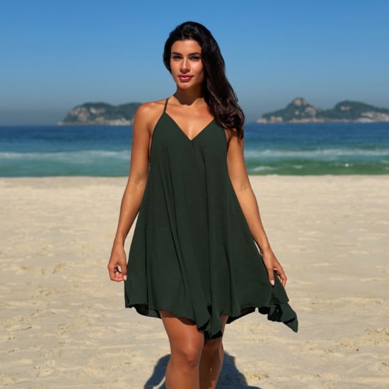 Vestido Praiano Liso 