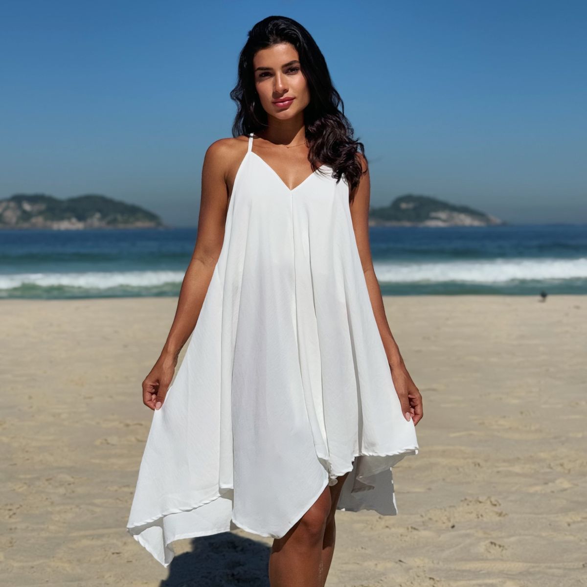 Vestido Praiano Liso 