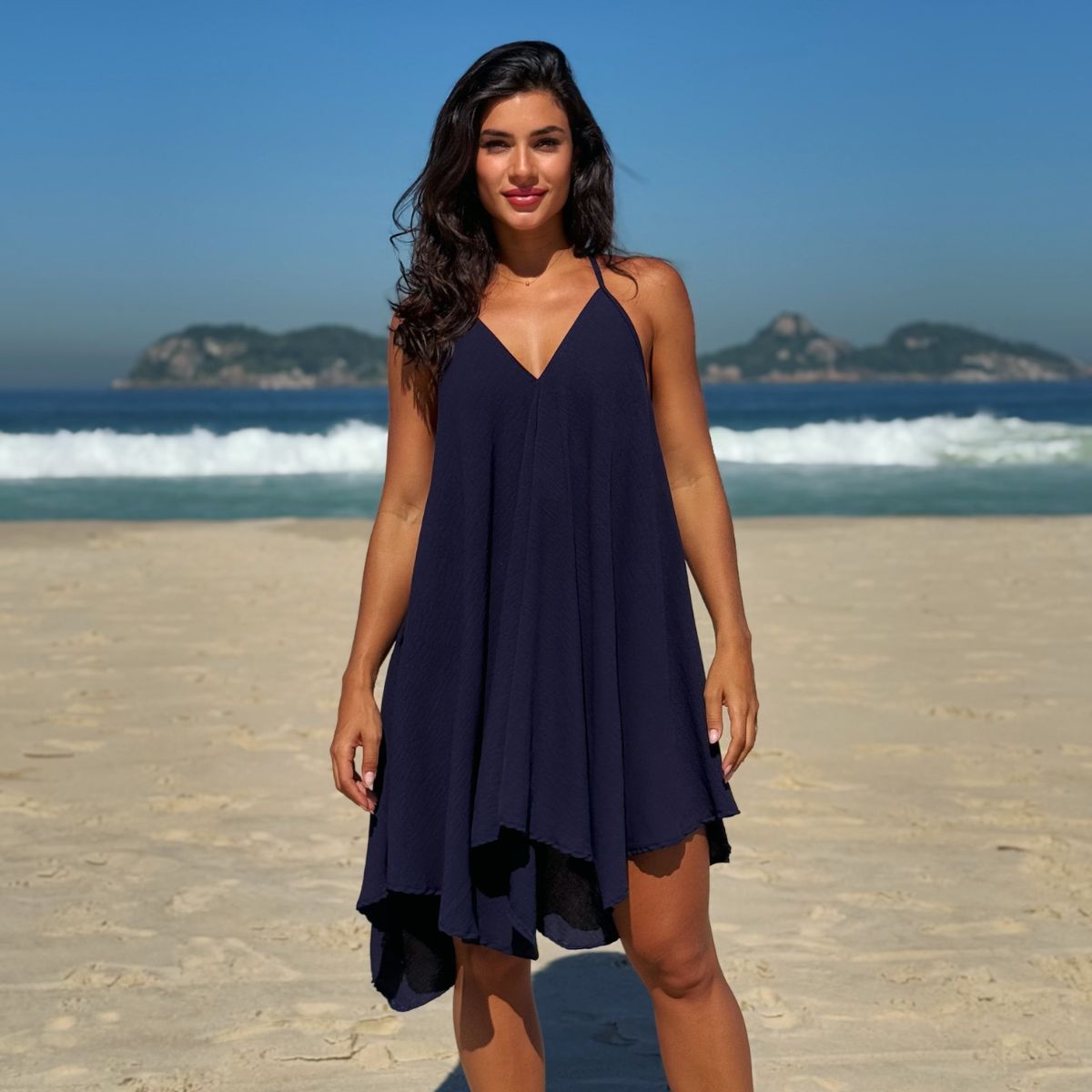 Vestido Praiano Liso - Grepe Beachwear